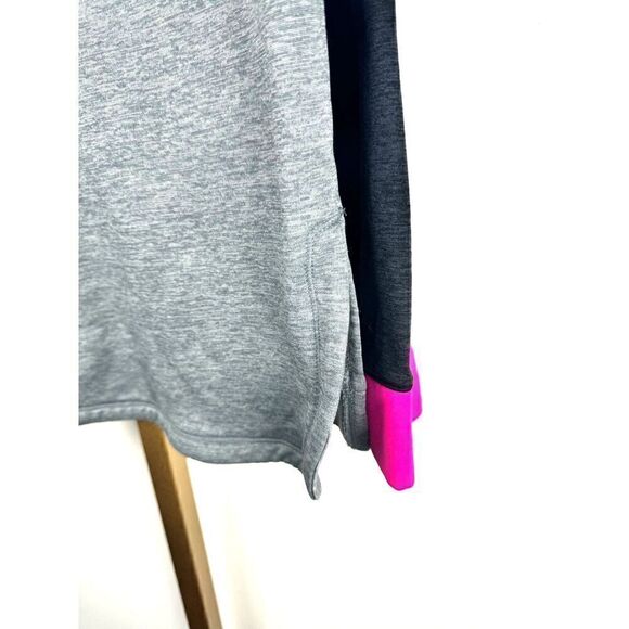 Girls' Adidas Colorblock Sweatshirt w/ Pockets Sz M (10-12)EUC Black, Pink, Grey - Picture 4 of 12